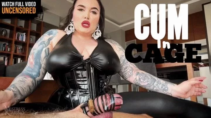 Mistress Karino in Video - Cum in the chastity cage 2024 [FullHD] (MPEG-4/839 MB)